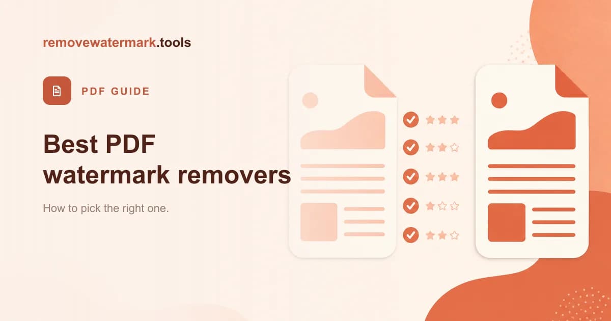 The Best PDF Watermark Removers in 2026: How to Choose