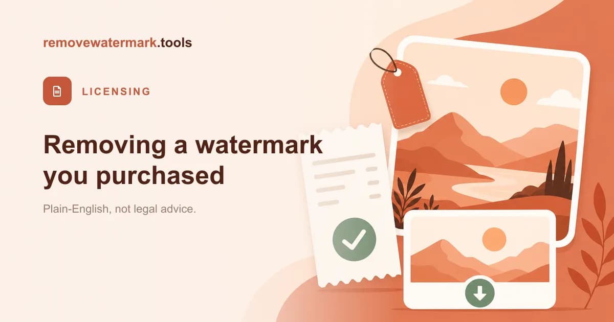 Can I Remove a Watermark from an Image I Purchased?