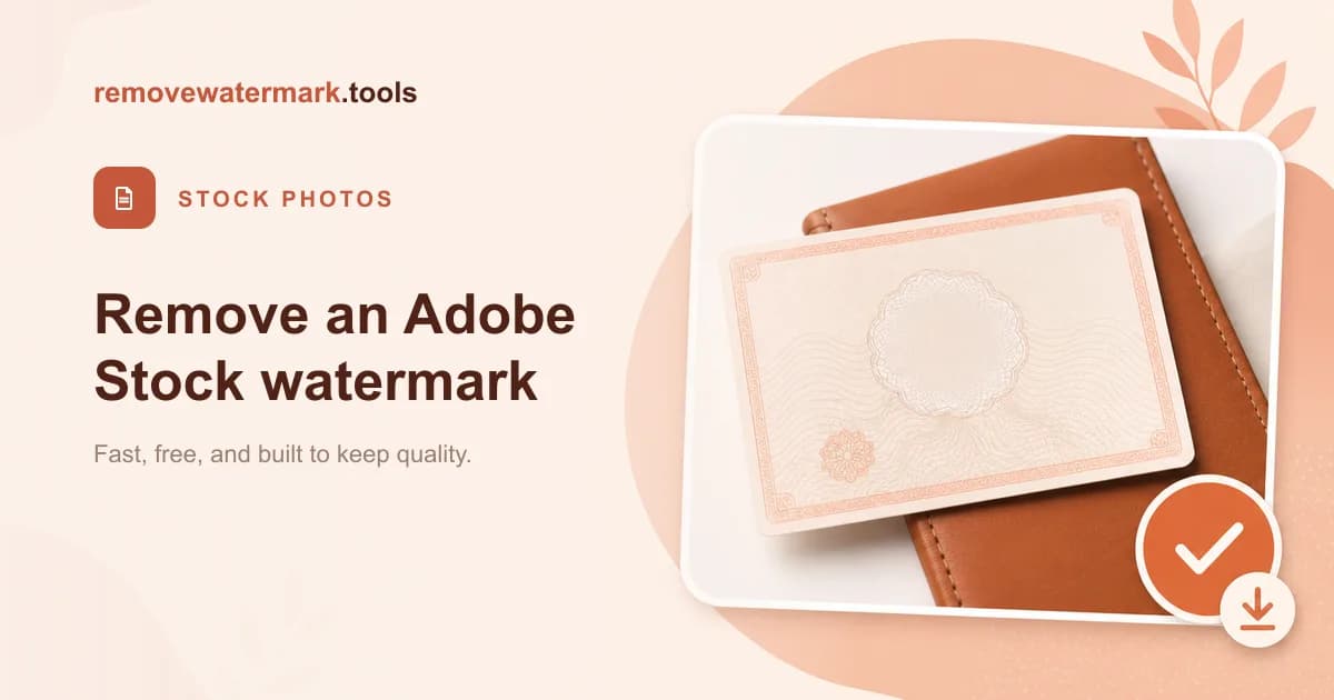 How to Remove an Adobe Stock Watermark