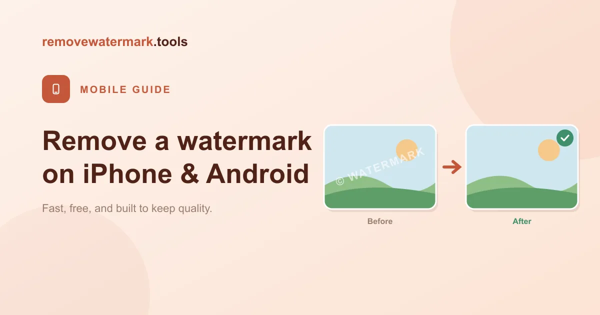 วิธีลบลายน้ำบน iPhone และ Android (ฟรี ไม่ต้องใช้แอป)